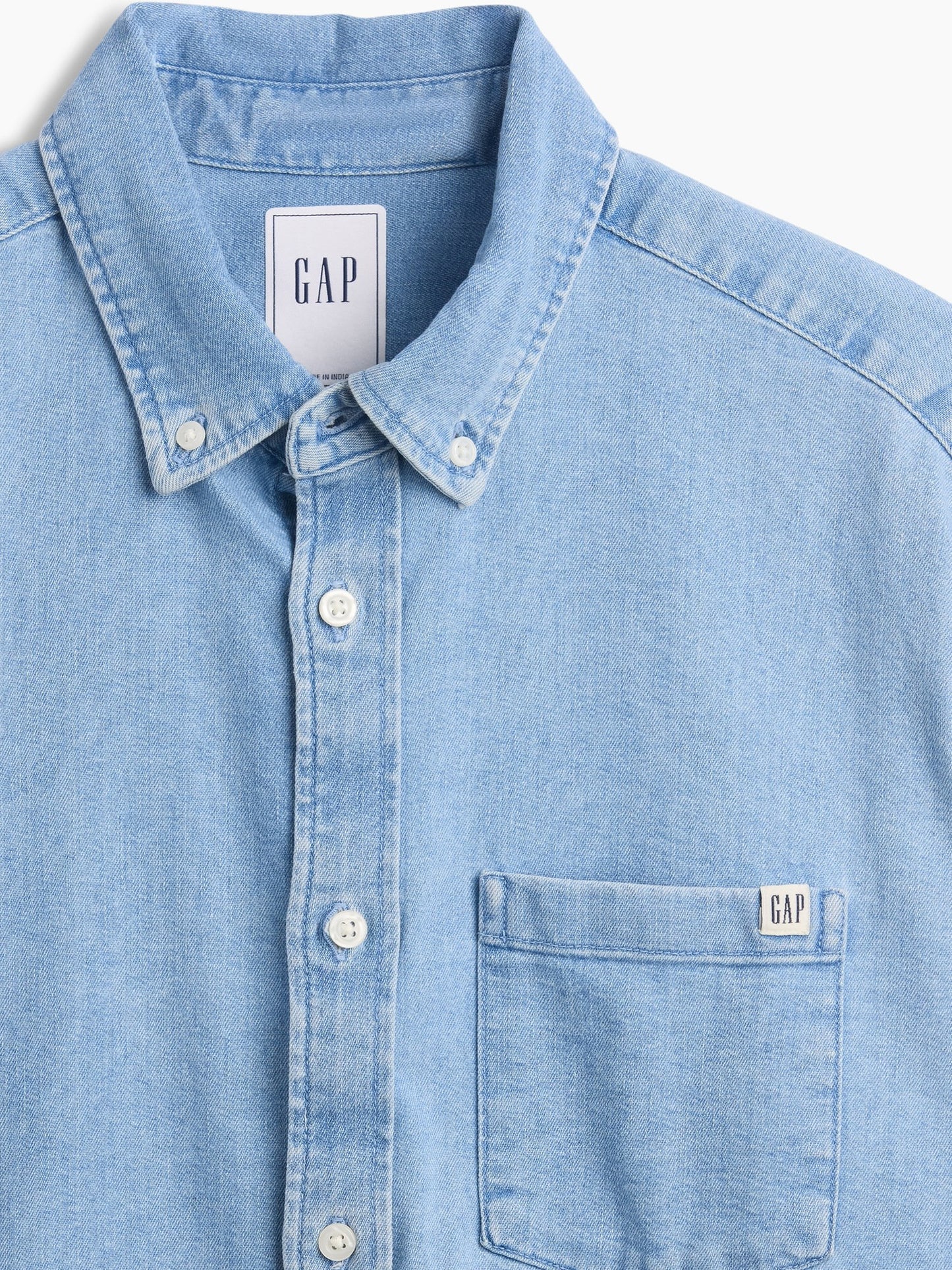 Açık Mavi Relaxed Denim Gömlek