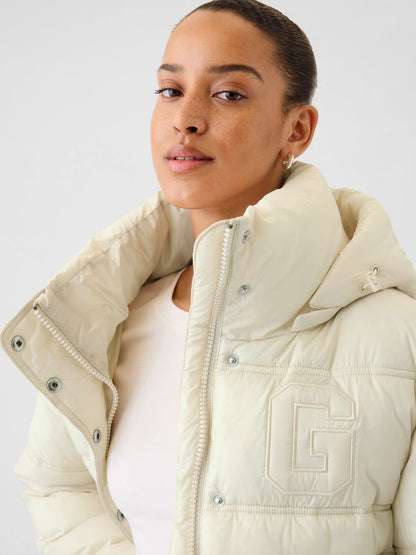Kırık Beyaz Primaloft® P.u.r.e.™ Gap Logo Heavyweight Puffer Şişme Mont