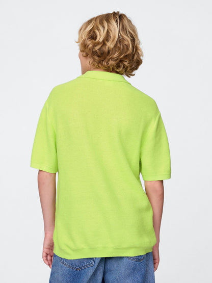 Sarı Relaxed Sweatshirt Polo T-shirt