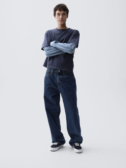 Açık Mavi Heavyweight Crop T-shirt