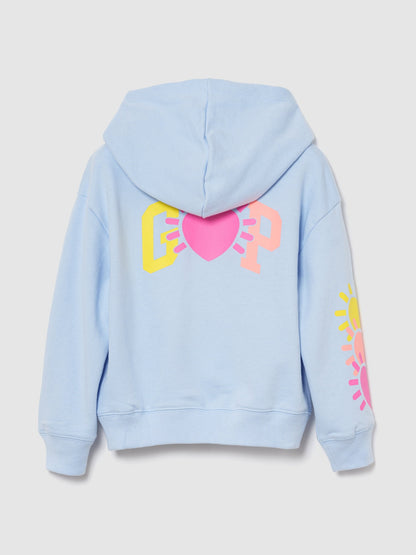 Açık Mavi Relaxed Gap Logo Fransız Havlu Kumaş Sweatshirt