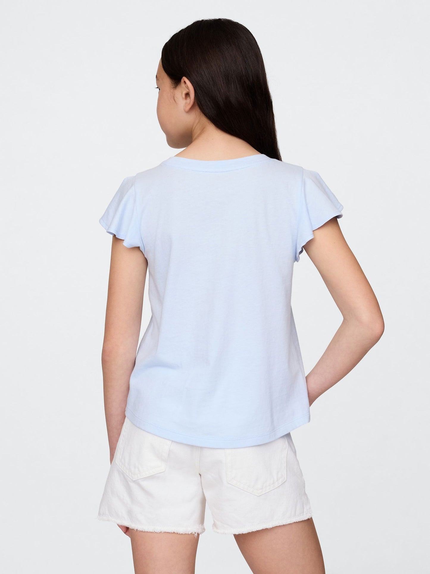 Açık Mavi Kids Flippy-sequin Grafik T-shirt