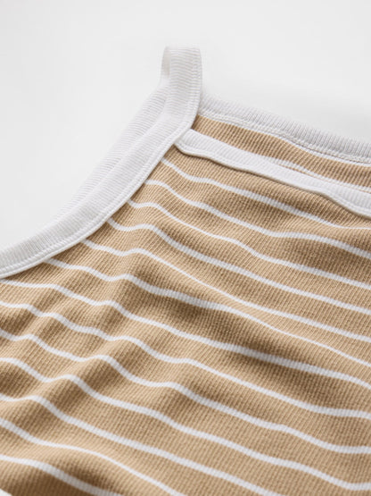 Kahverengi Halter Yaka Modern Atlet