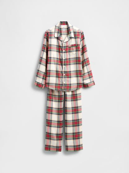 Yeşil Kids Geri Dönüştürülmüş Flannel Pijama Takımı