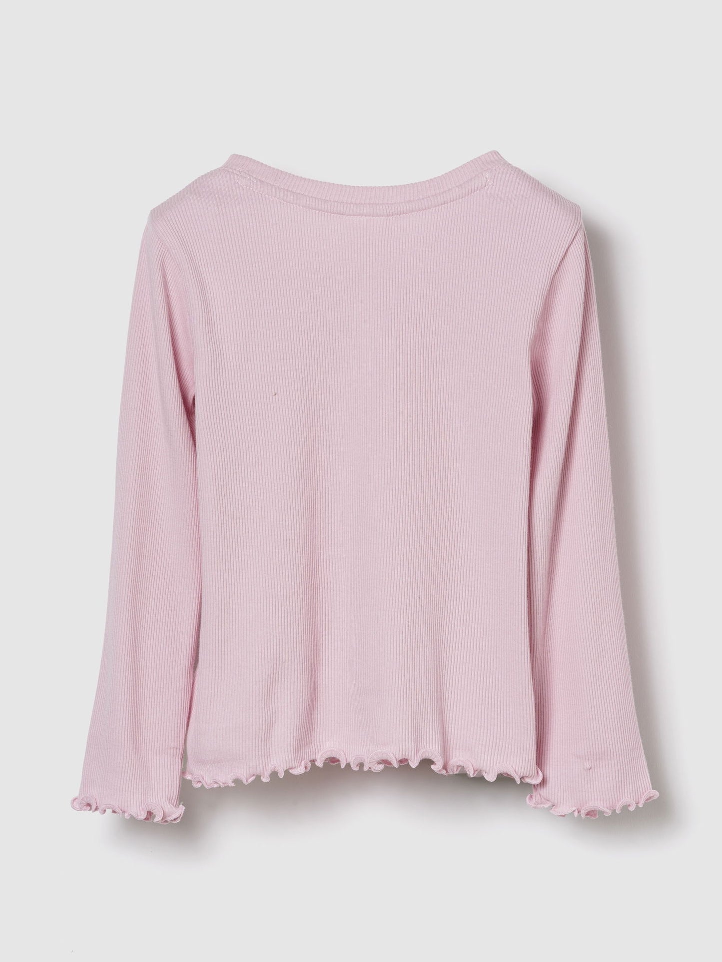 Açık Pembe Ribanalı Bisiklet Yaka T-shirt