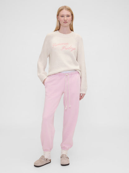 Kırık Beyaz Gap × Summer Fridays Oversized Logo Kazak