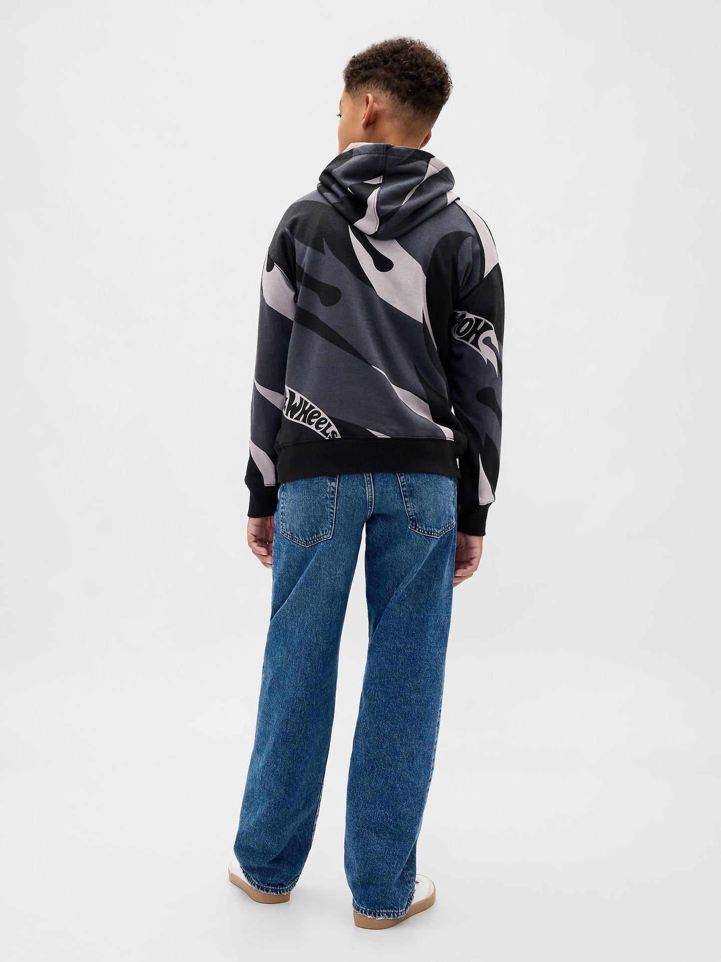 Gri Relaxed Gap Logo Kapüşonlu Sweatshirt