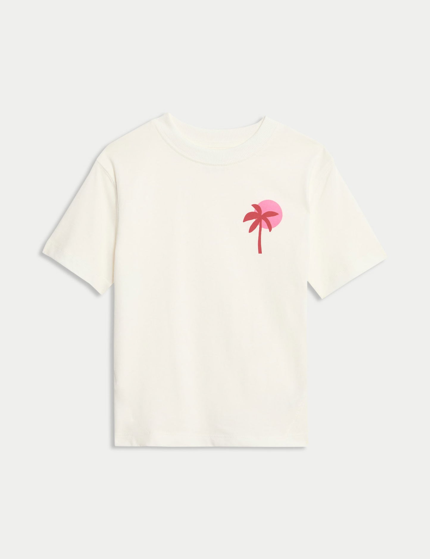 Saf Pamuklu Palmiyeli T-shirt (2–8 Yaş)