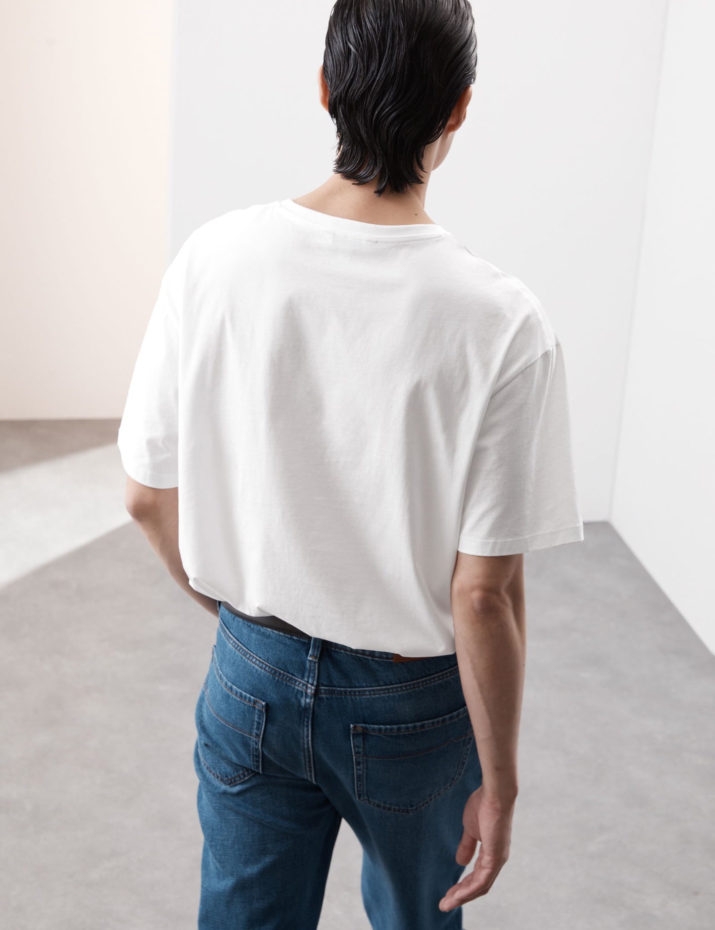 Saf Supima Pamuklu Oversize T-shirt