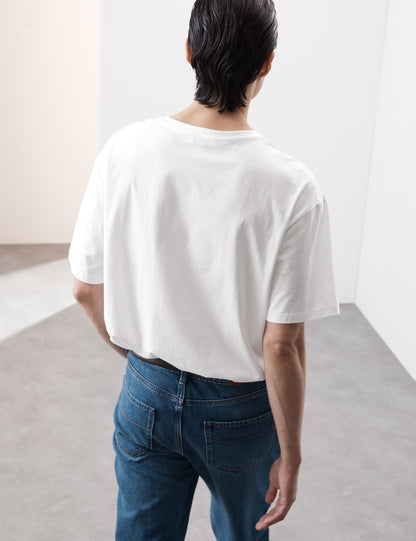 Saf Supima Pamuklu Oversize T-shirt