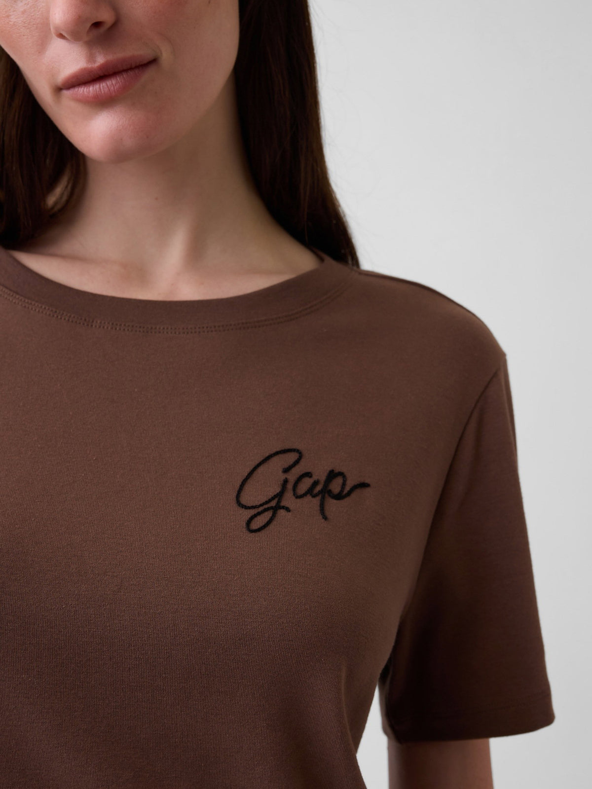 Siyah Relaxed Gap Logo Cutout T-shirt Midi Elbise