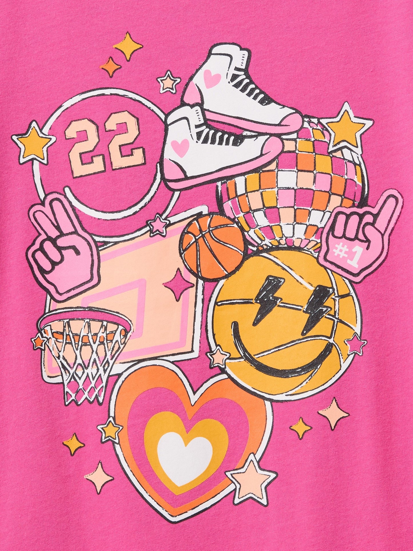 Pembe Grafik T-shirt