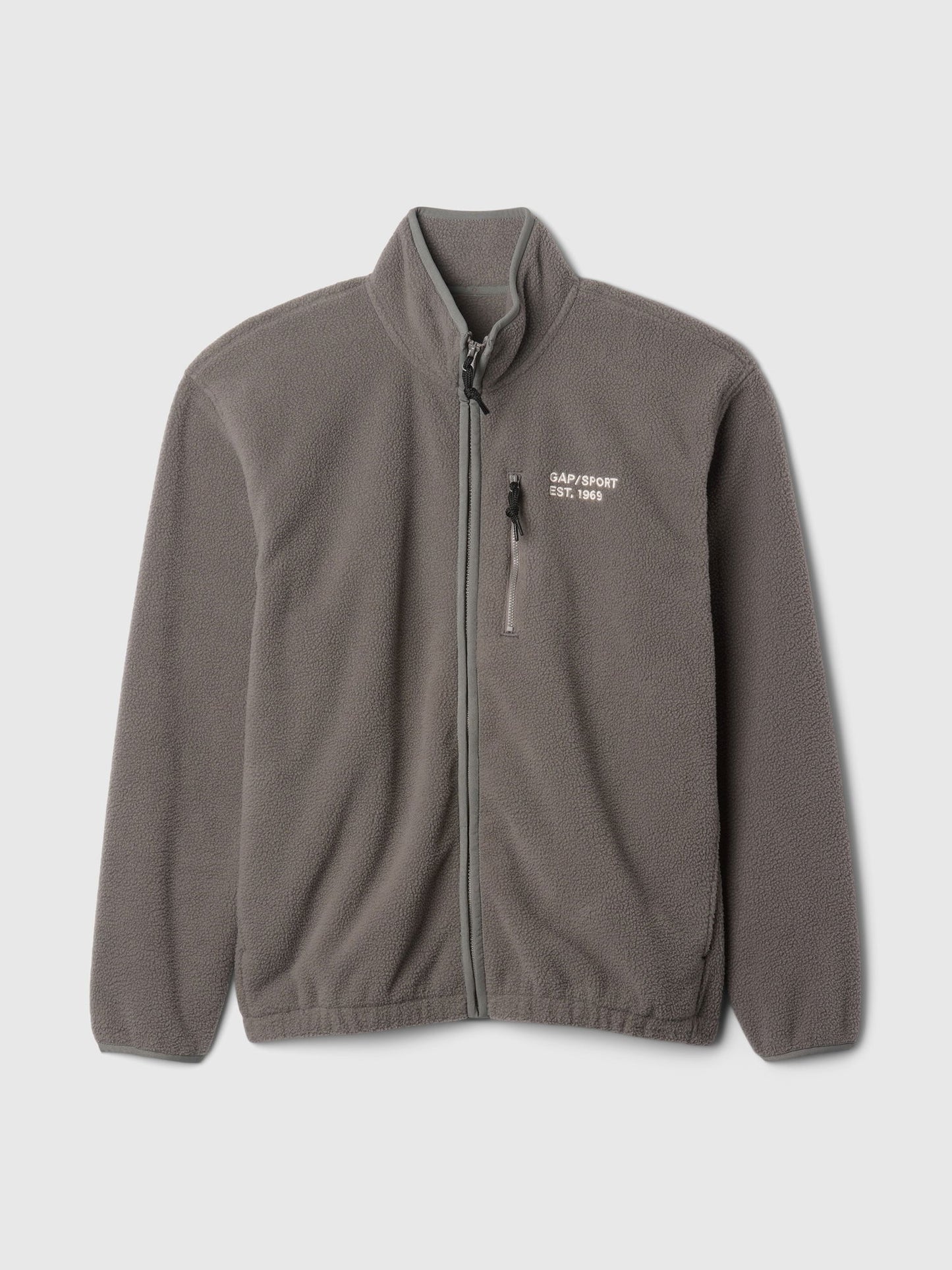 Gri Gap Logo Arctic Fleece Fermuarlı Ceket