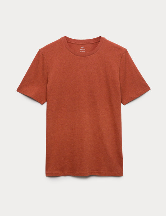 Saf Pamuklu Kısa Kollu T-shirt