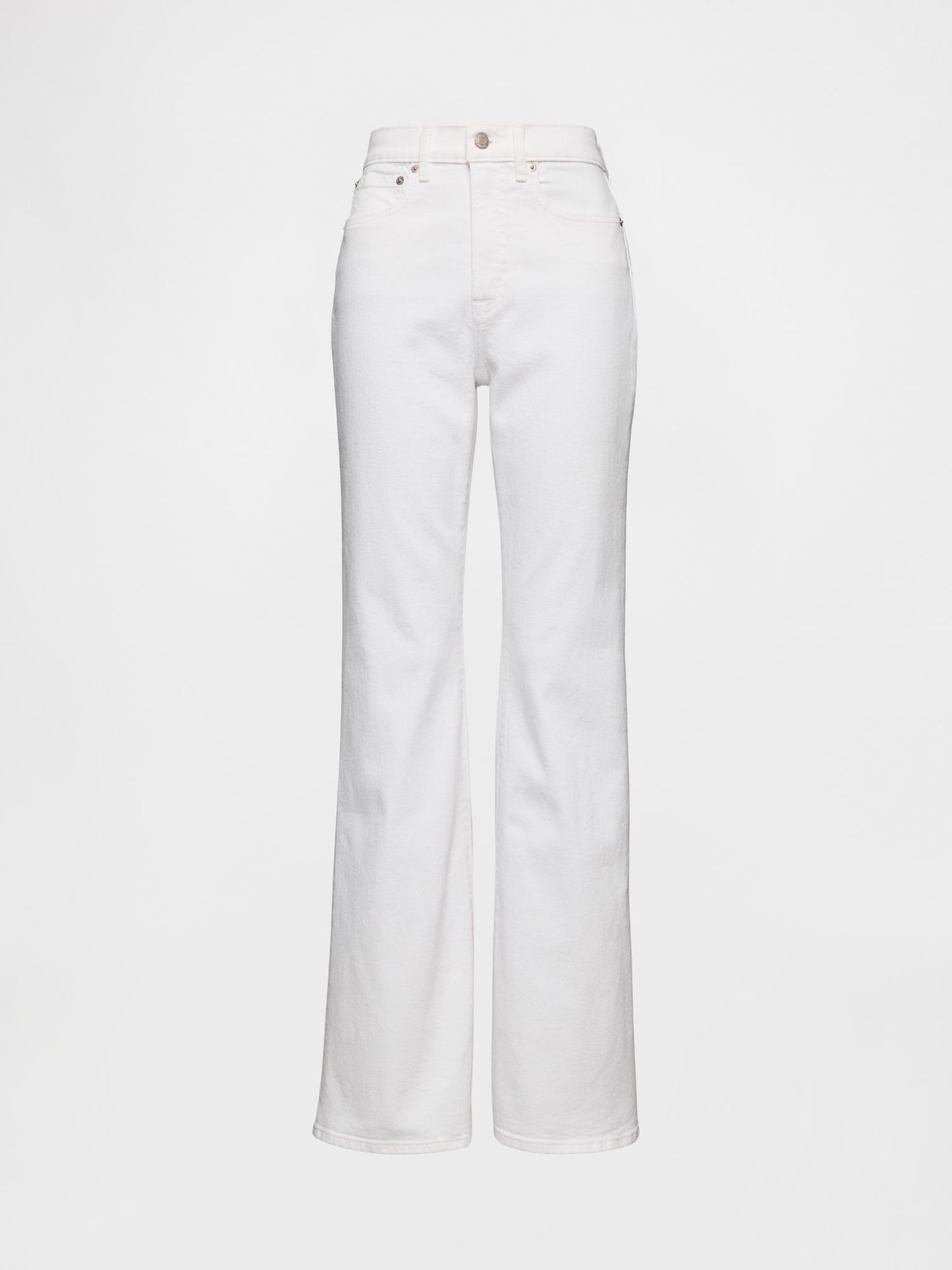 Beyaz High Rise '70s Flare Jean Pantolon