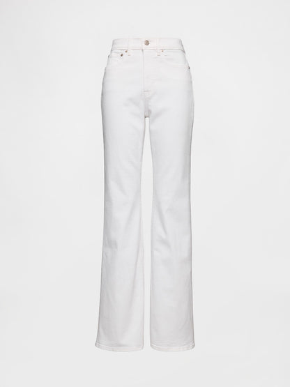 Beyaz High Rise '70s Flare Jean Pantolon
