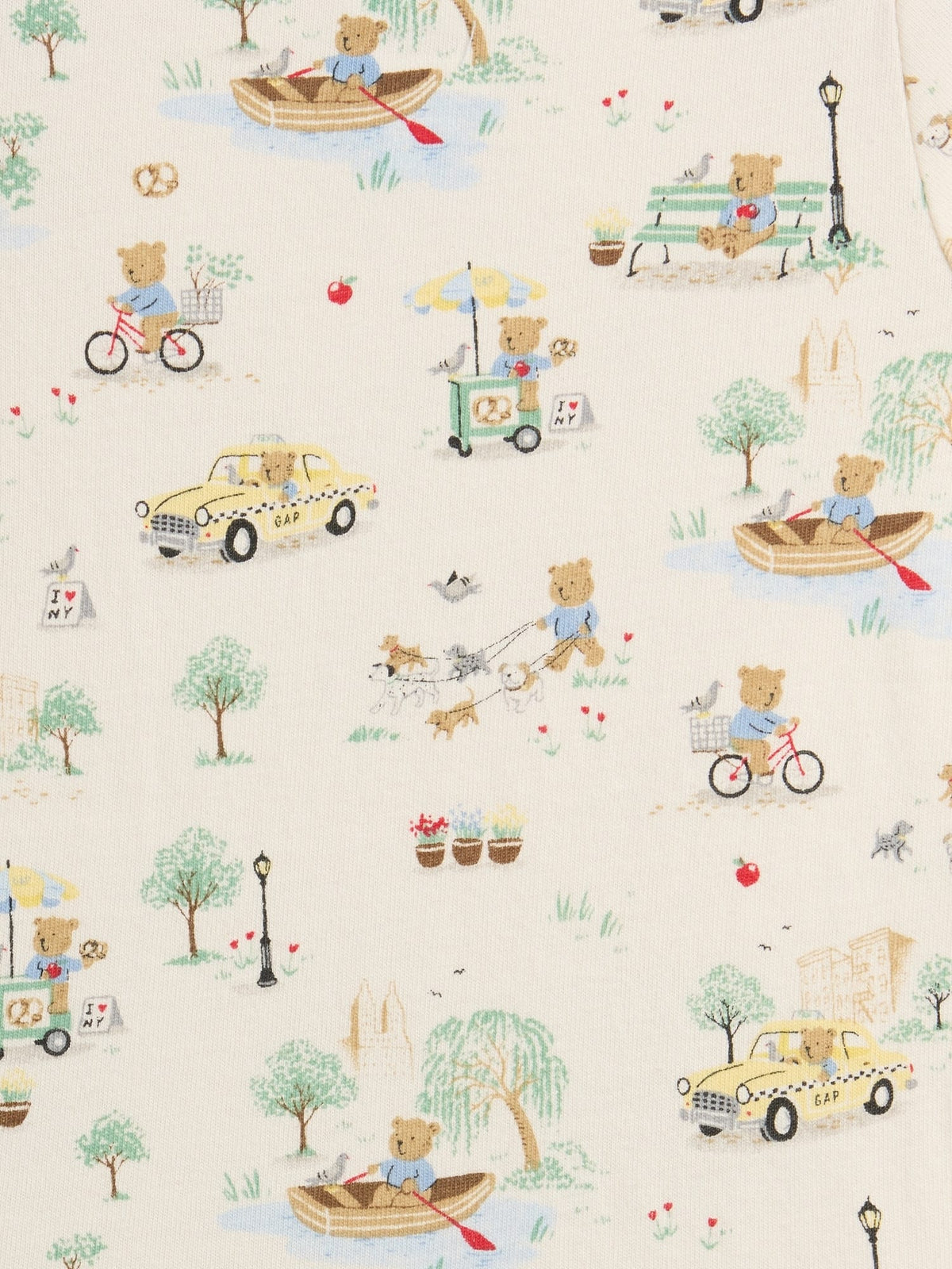 Kırık Beyaz First Favorites Organik Pamuk Brannan Bear Toile Bodysuit