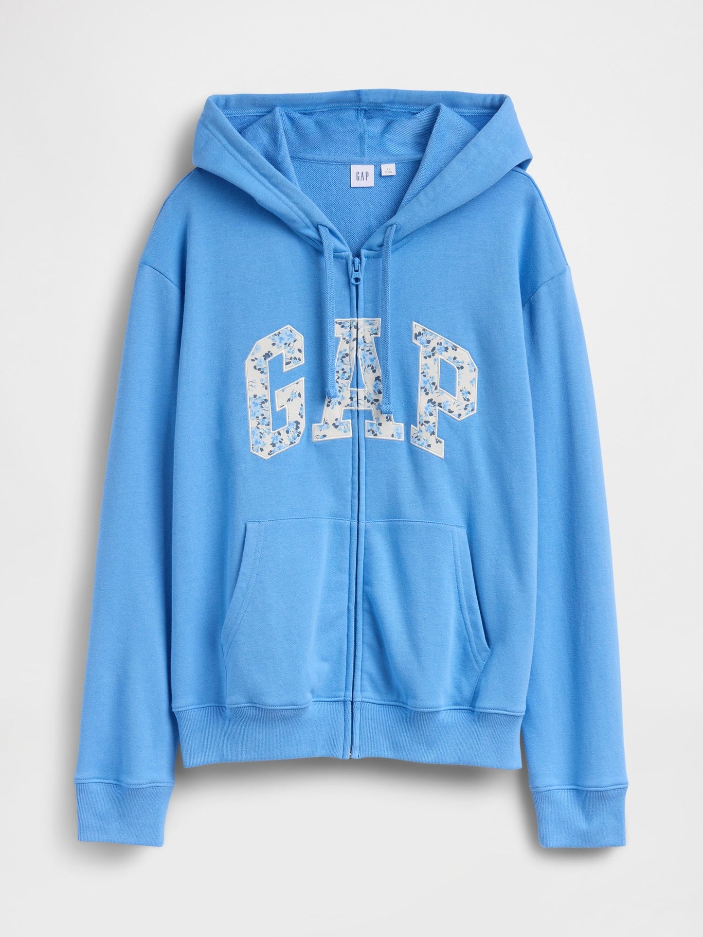 Açık Mavi Gap Logo Fermuarlı Fransız Havlu Kumaş Sweatshirt