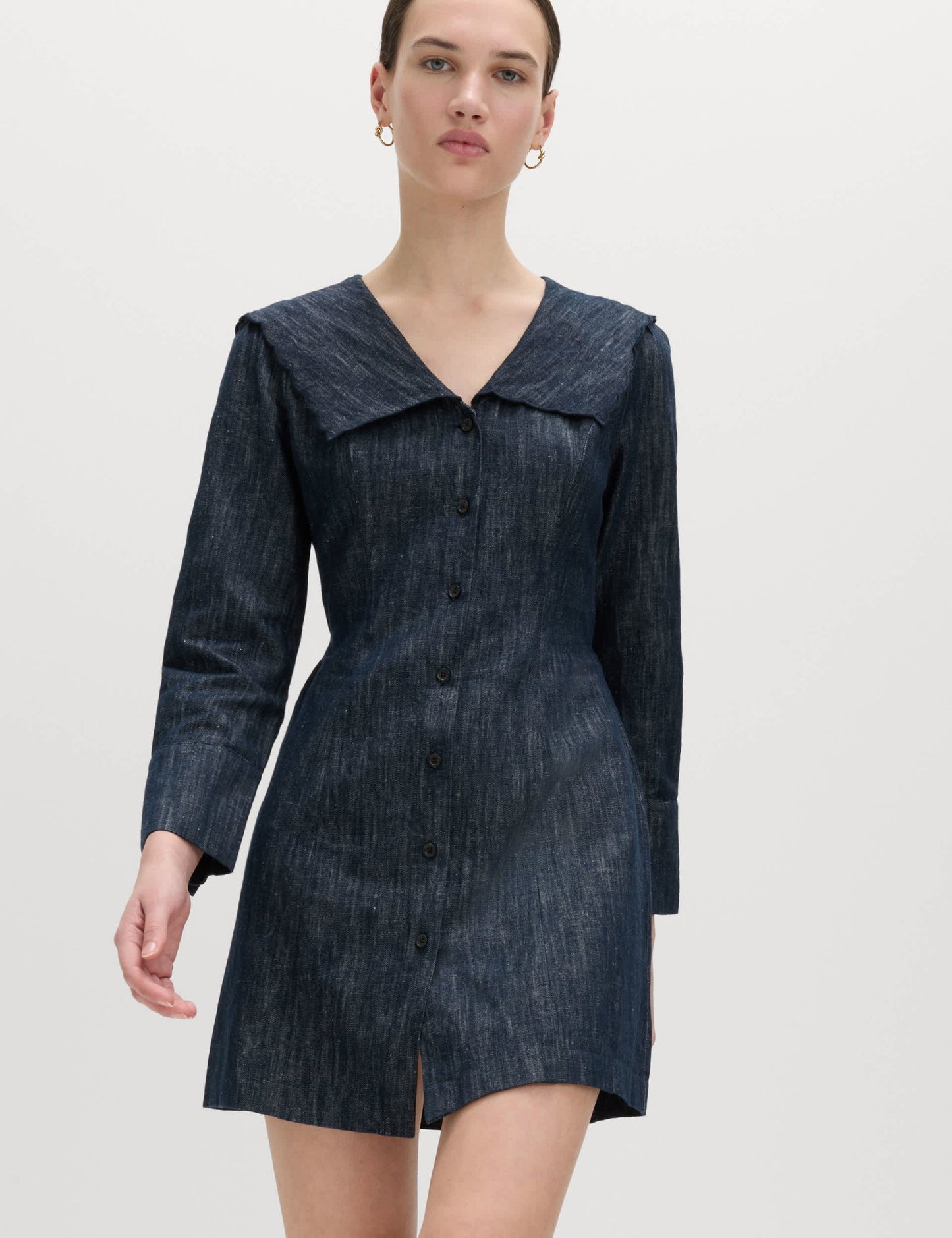 Denim Detaylı Kadın Elbise