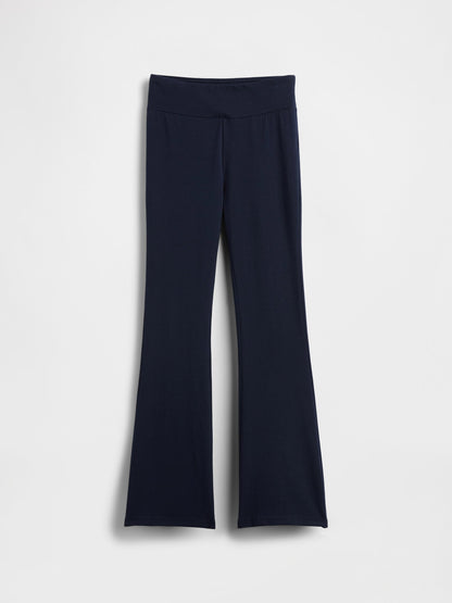 Lacivert Organik Pamuk Flare Legging Tayt