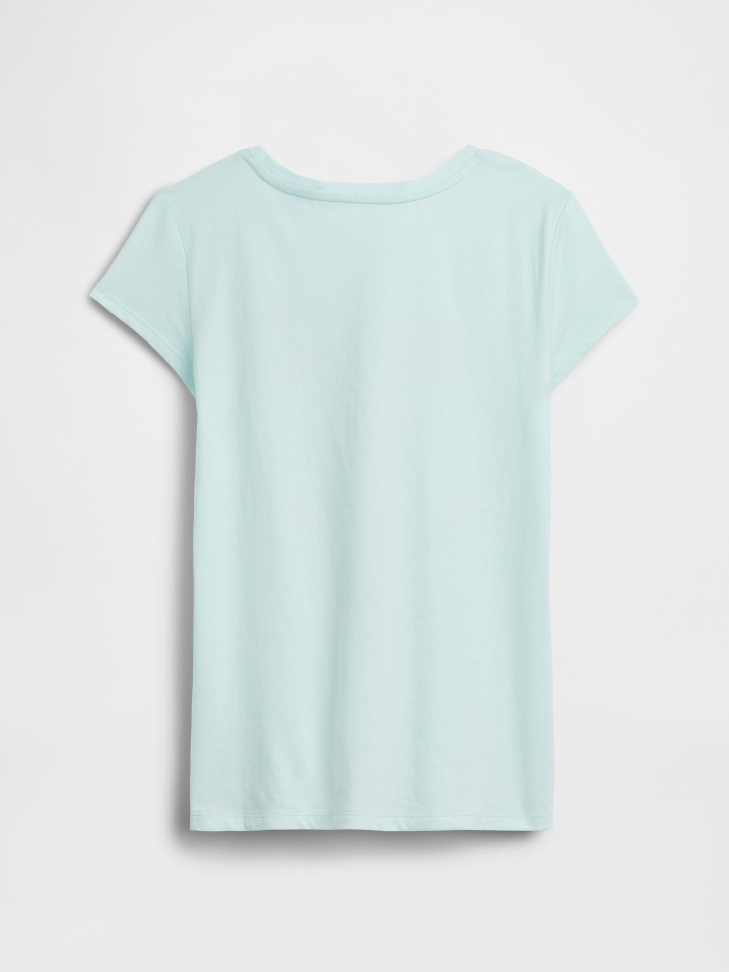 Açık Mavi Grafik Baskılı T-shirt