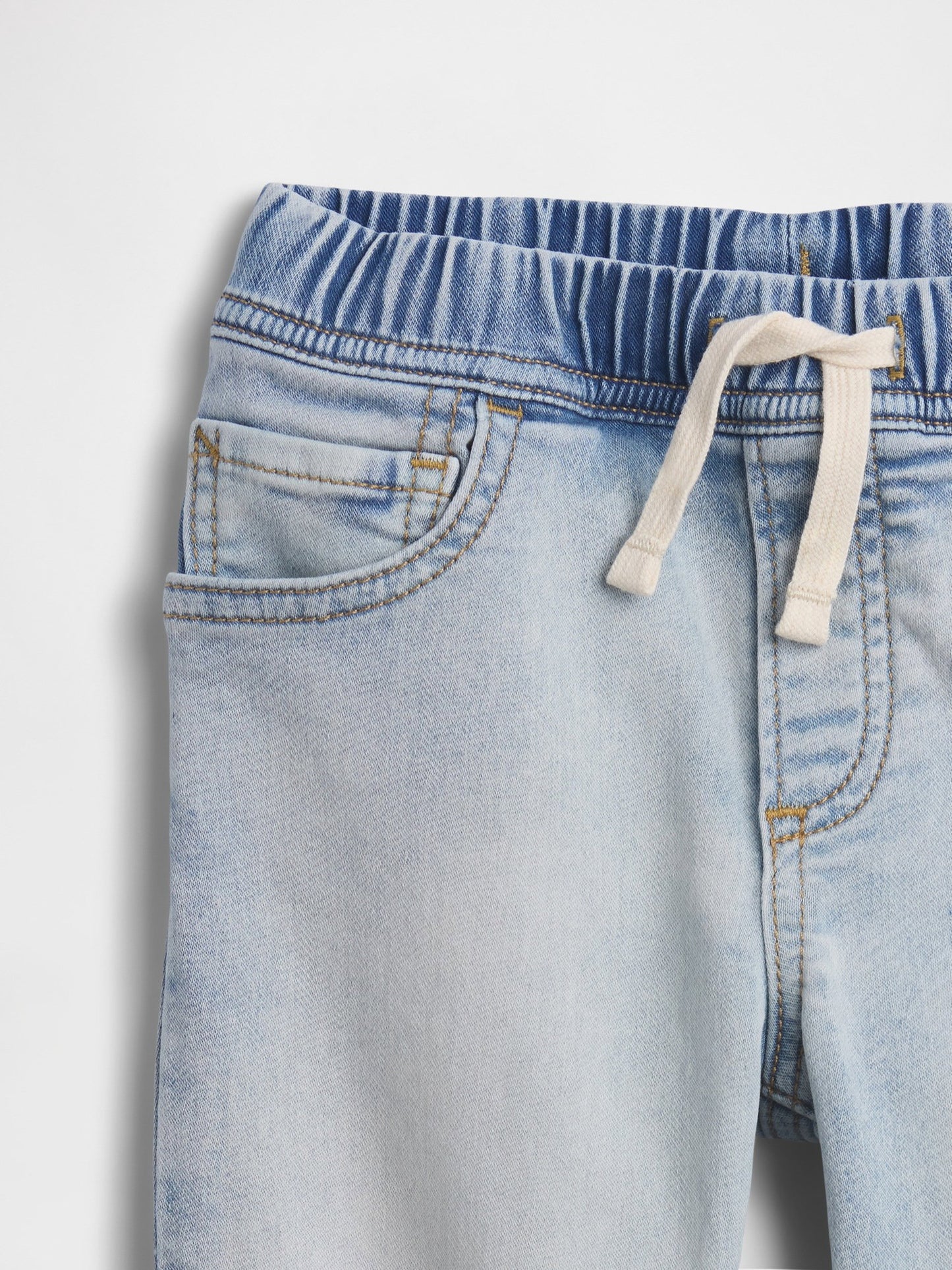 Açık Mavi Pull-on Slim Jean Pantolon