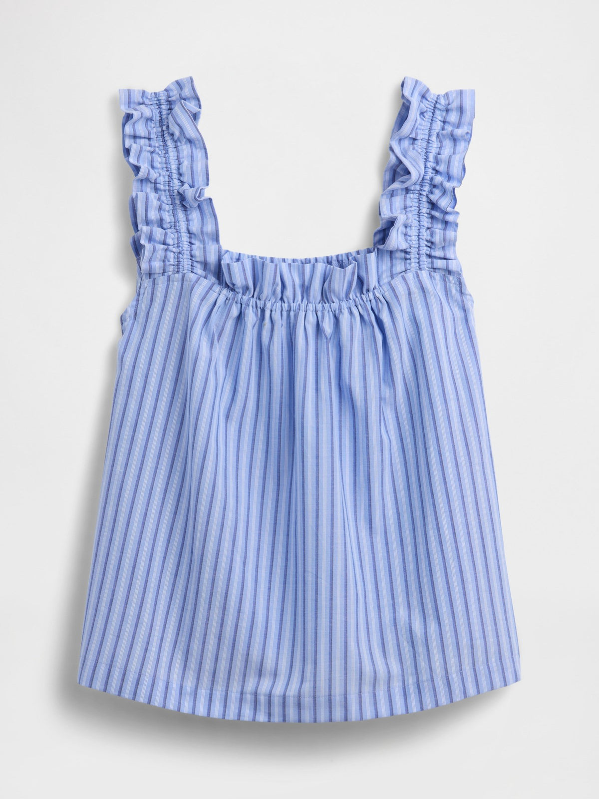 Çok Renkli Fırfırlı Poplin Pijama Üst