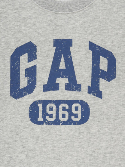 Gri Fransız Havlu Kumaş Gap Logo T-shirt