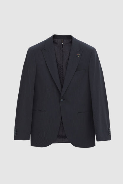 Tween Slim Fit Lacivert Çizgili Takim Elbise