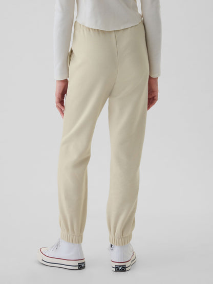 Kırık Beyaz Gap Logo Jogger Slouchy Fleece Eşofman Altı