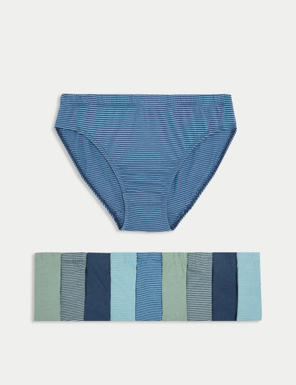 10'lu Çizgili Brief Külot Seti