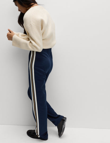 Pamuk Karışımlı Retro Yan Şeritli Jogger Pantolon