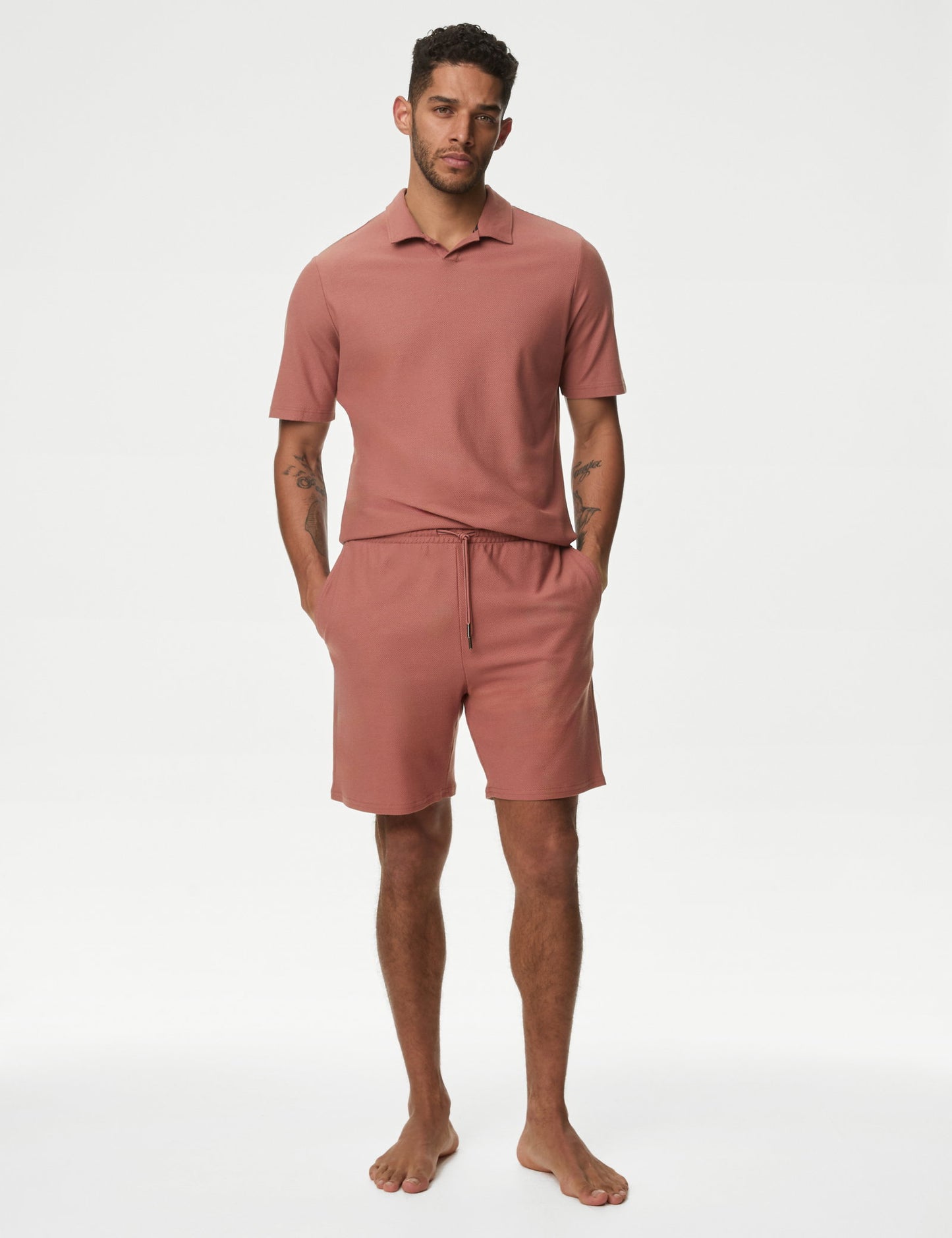 Supima® Cotton Polo Yaka Pijama Üstü