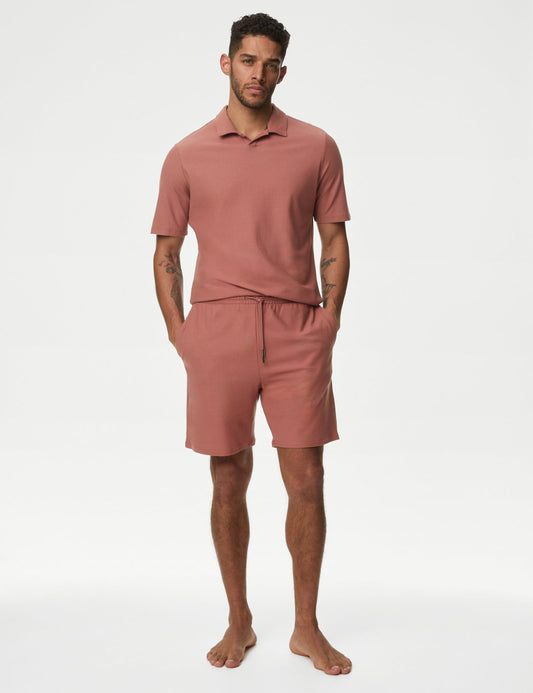 Supima® Cotton Polo Yaka Pijama Üstü