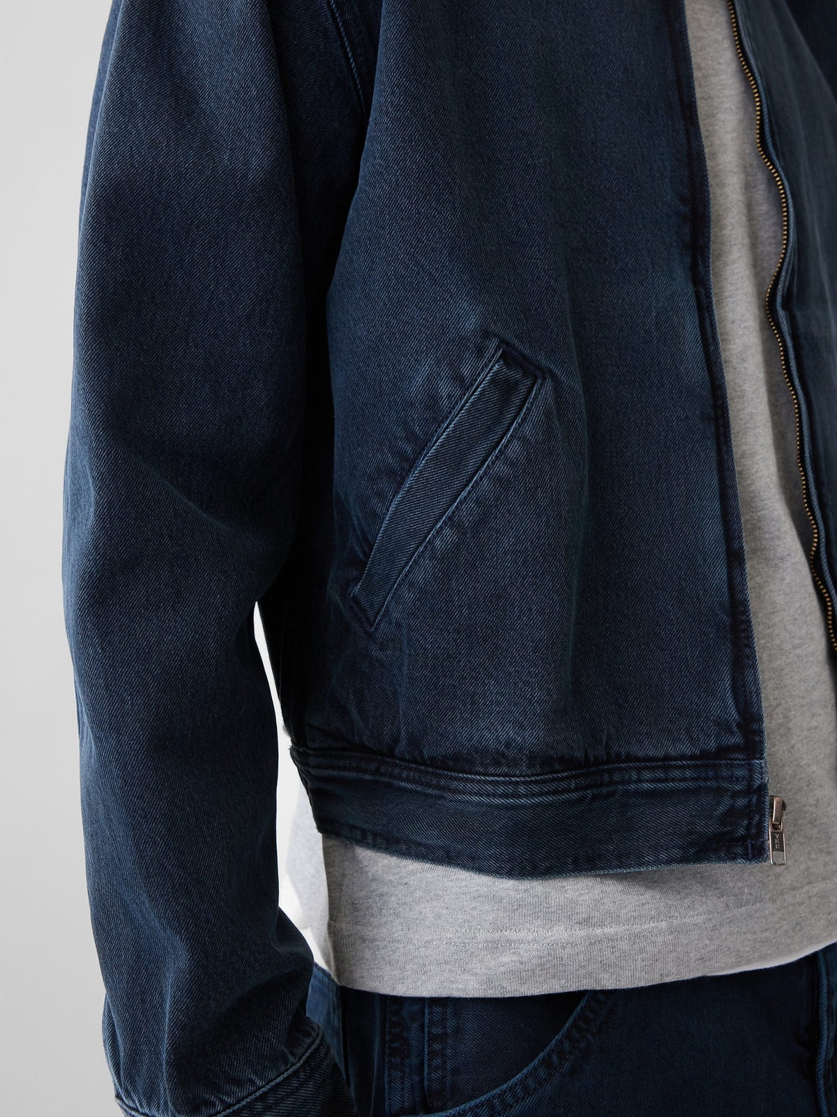Koyu Mavi Denim Boxy Workwear Ceket