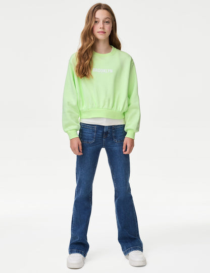 Slogan Desenli Sweatshirt (6-16 Yaş)