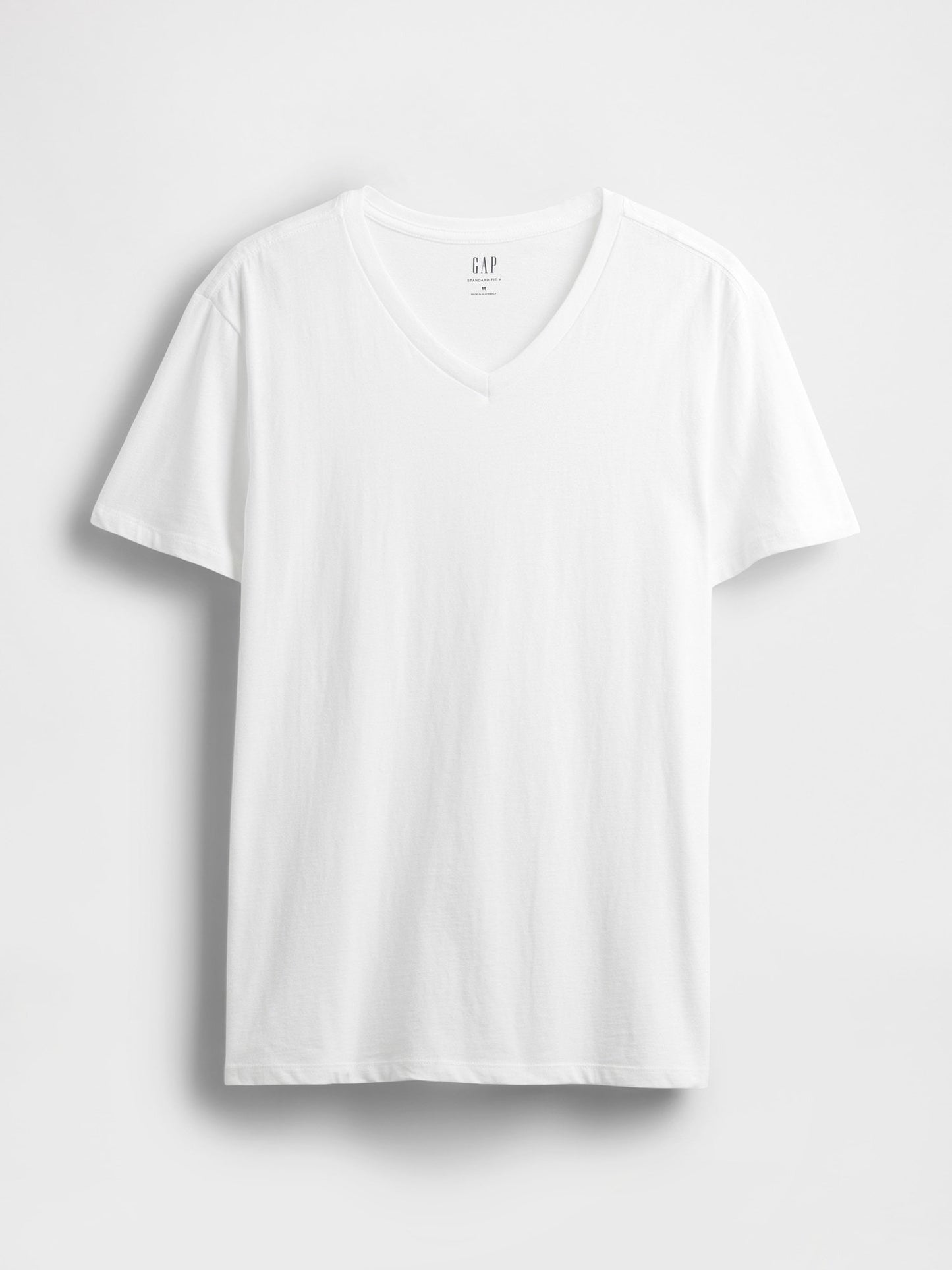 Beyaz Pamuklu Jersey V Yaka T-shirt
