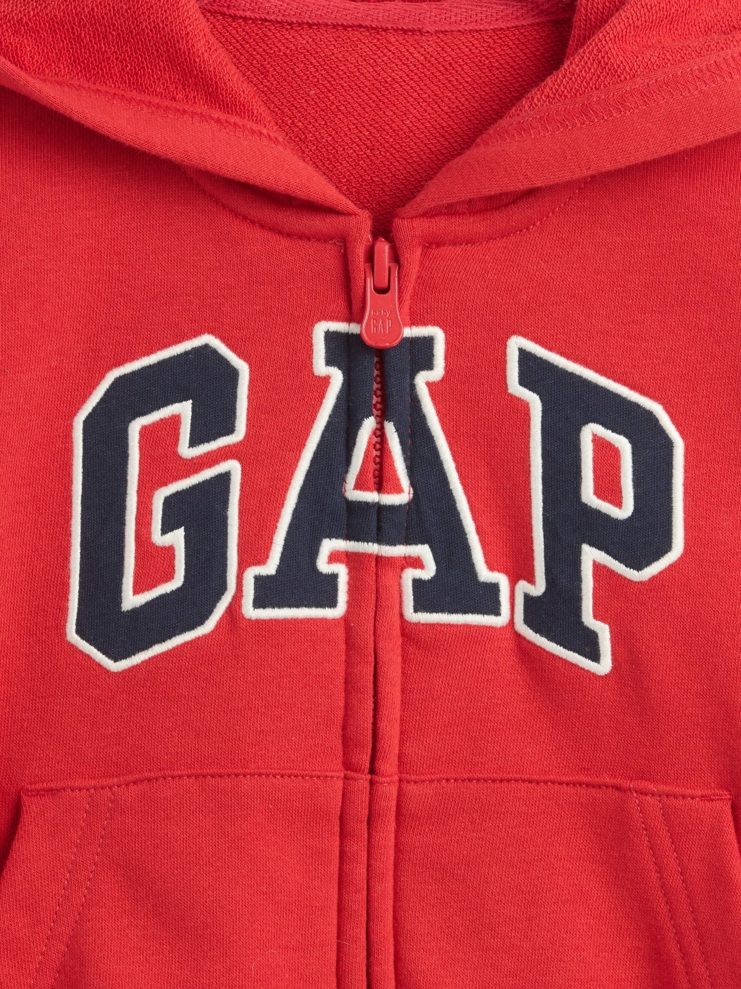 Kırmızı Gap Logo Relaxed Fermuarlı Sweatshirt