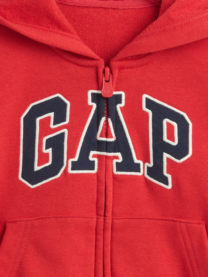 Kırmızı Gap Logo Relaxed Fermuarlı Sweatshirt