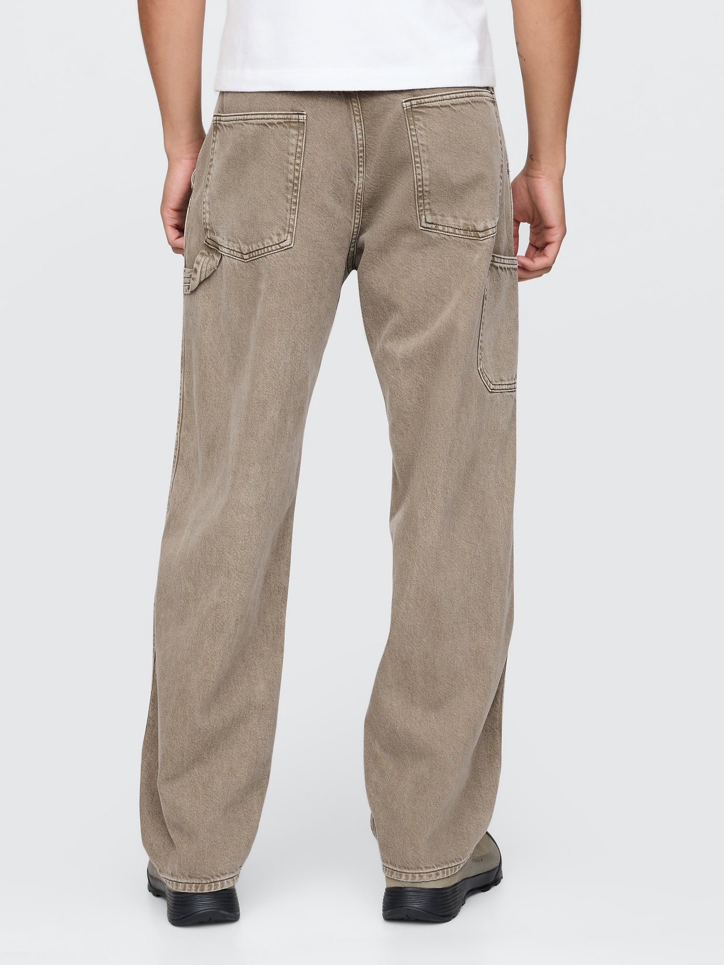 Bej Ultrasoft Baggy Carpenter Jean Pantolon