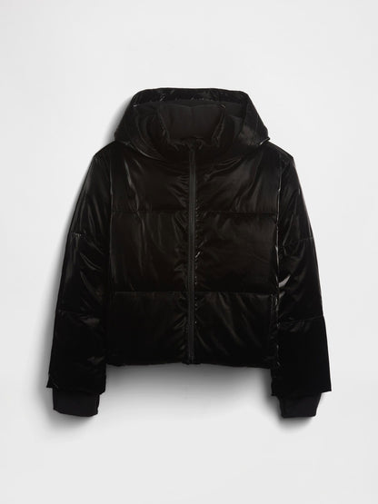 Siyah Coldcontrol Max Shine Şişme Puffer Mont