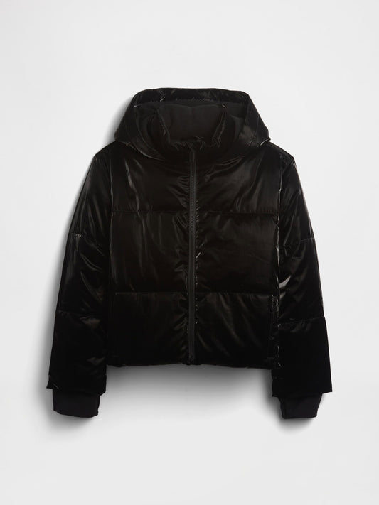 Siyah Coldcontrol Max Shine Şişme Puffer Mont