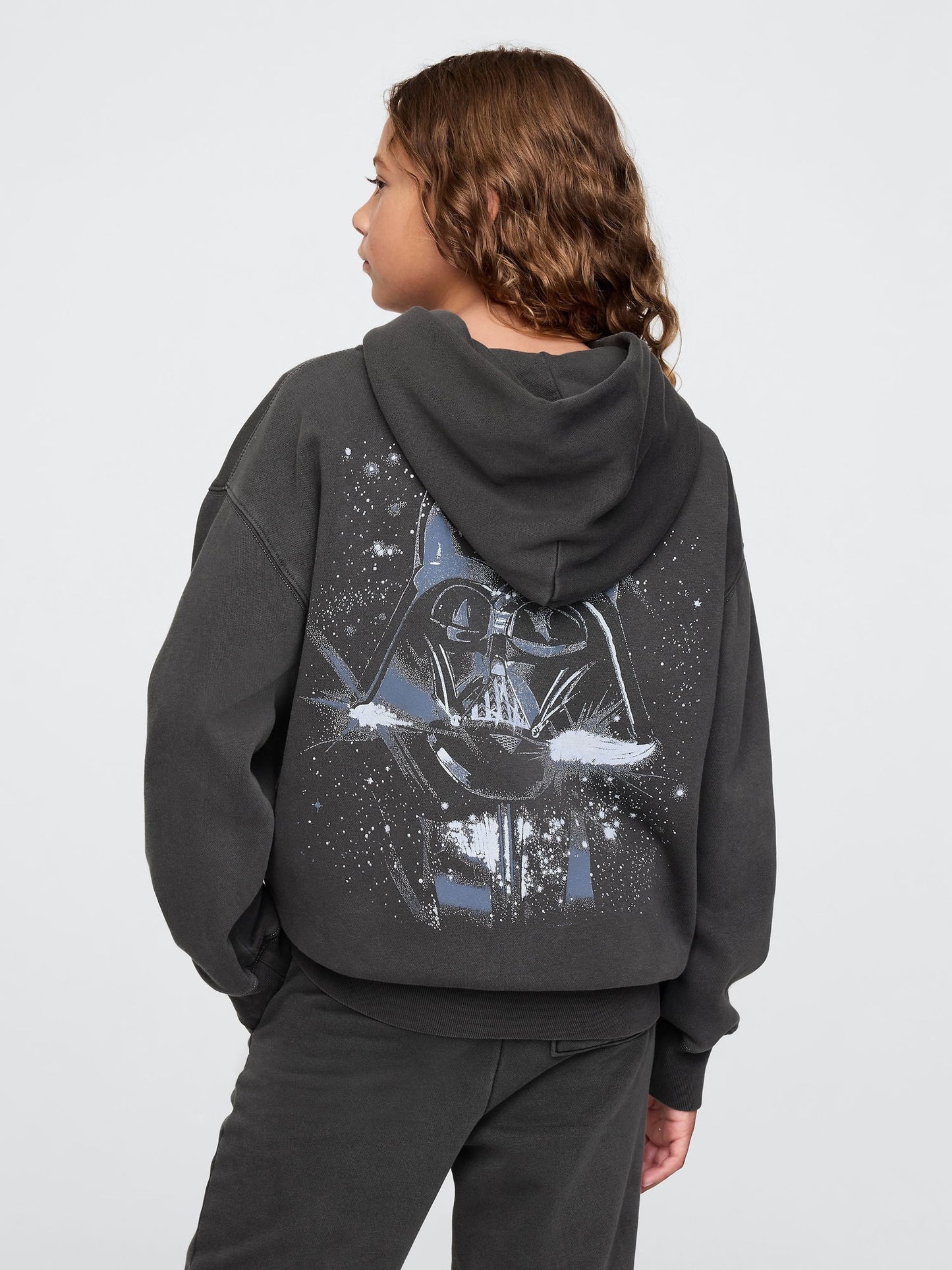 Siyah Gap Logo Vintage Soft Star Wars Grafikli Sweatshirt