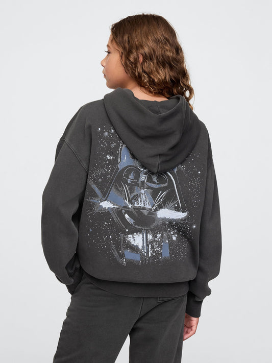 Siyah Gap Logo Vintage Soft Star Wars Grafikli Sweatshirt