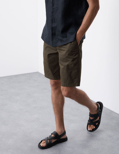 Pamuk Karışımlı Regular Fit Lightweight Chino Şort