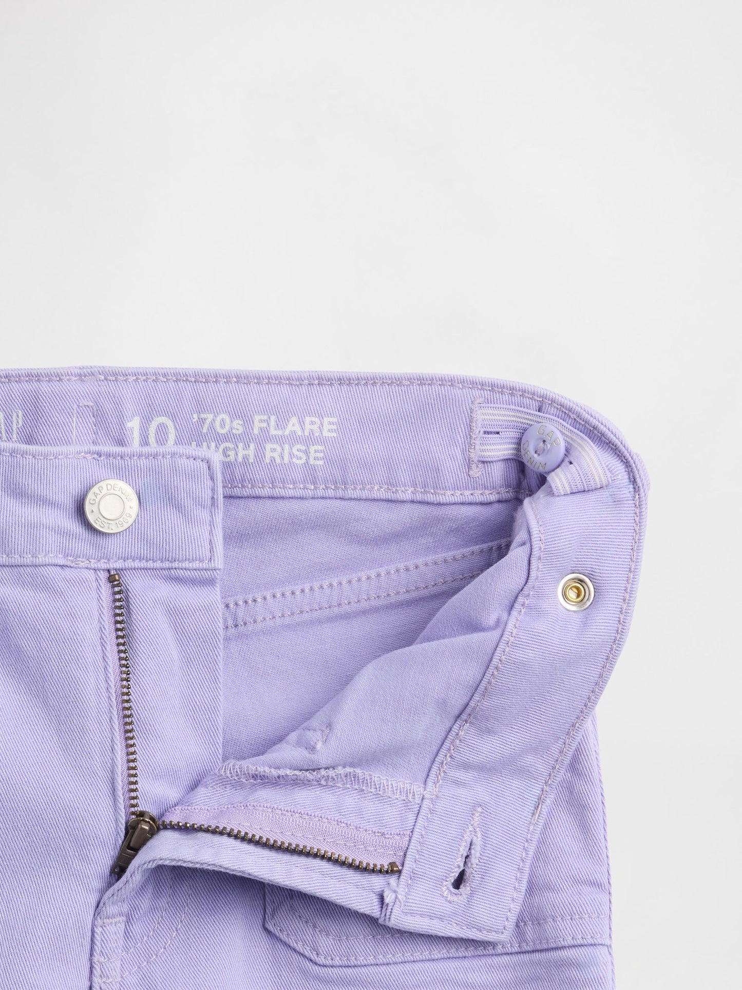 Lila High Rise '70s Flare Jean Pantolon