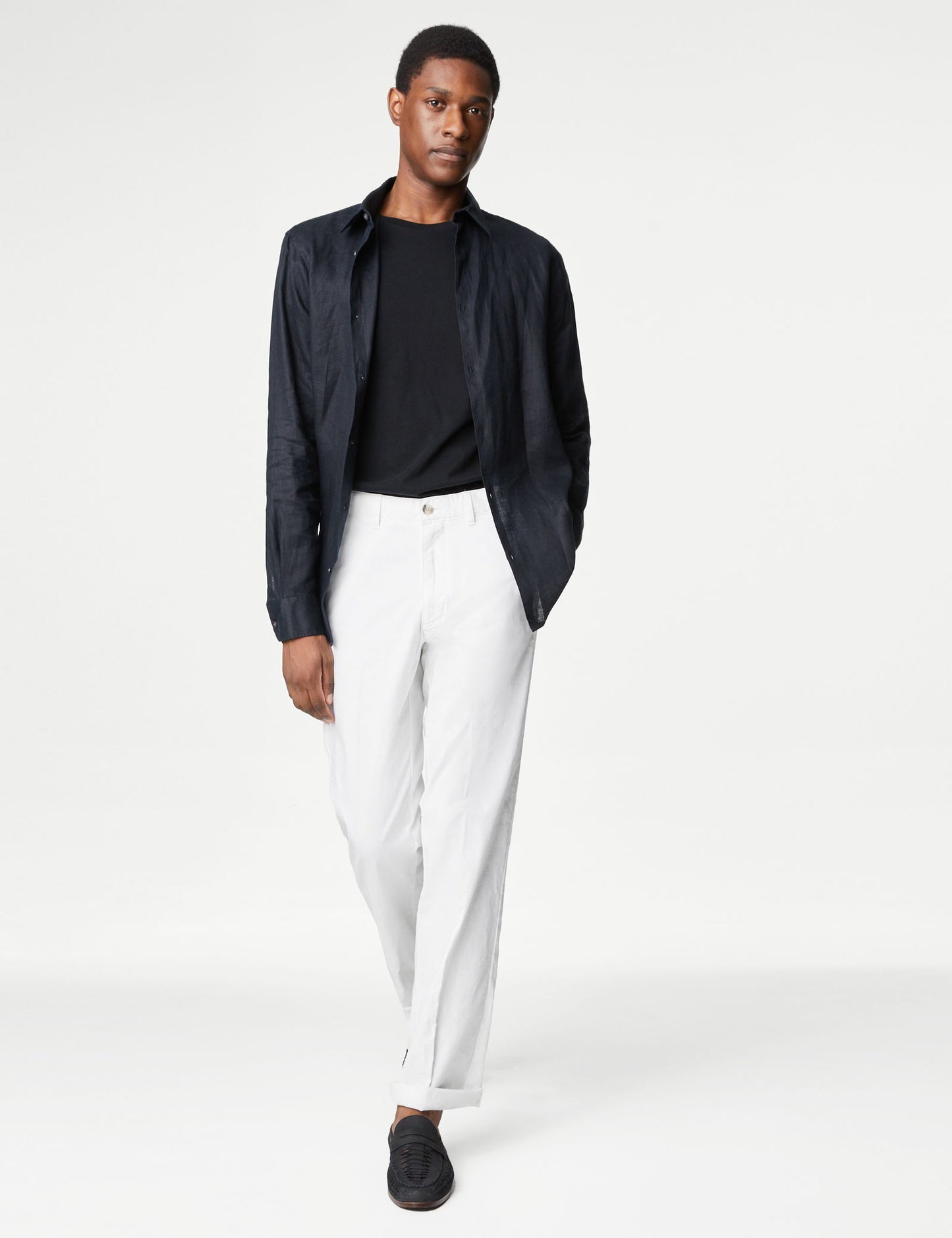 Regular Fit Keten Chino Pantolon