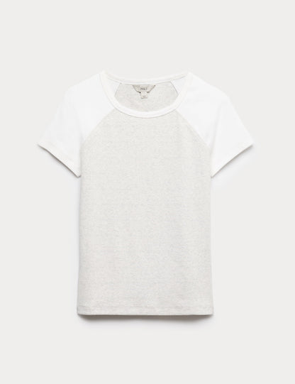 Kısa Kollu Pamuklu T-shirt
