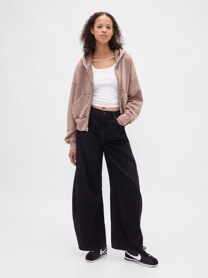 Açık Kahverengi Vintagesoft Fermuarlı Wedge Sweatshirt