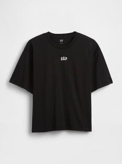 Siyah Oversized Gap Logo Tunik T-shirt